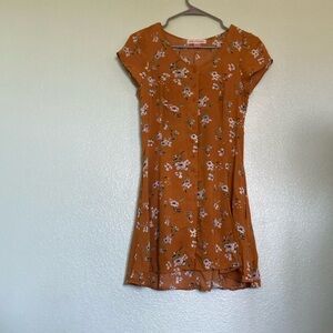 Floral Orange Dress
